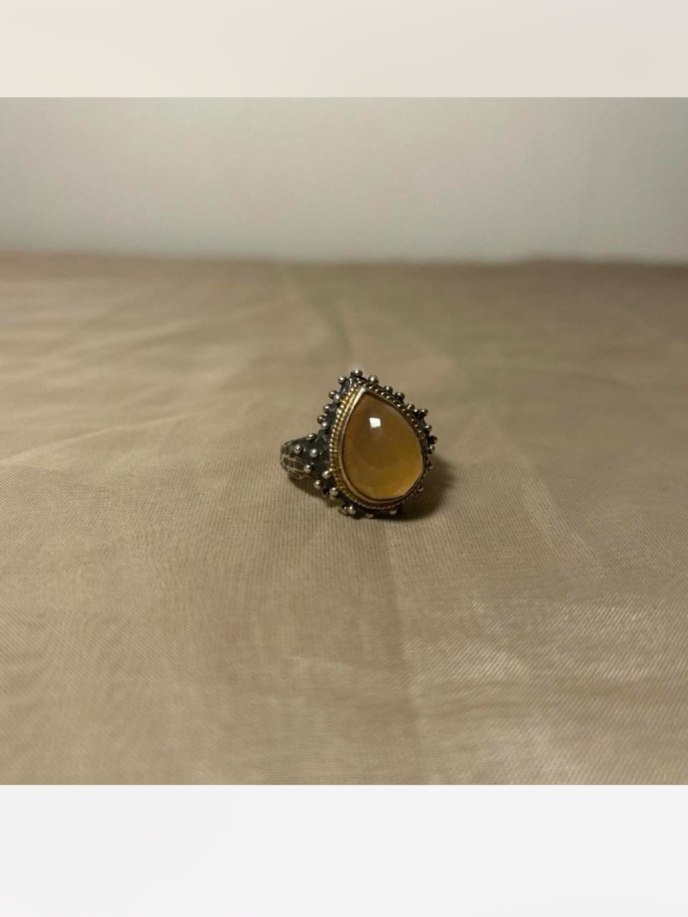 One of a kind sterling silver brutalist ring
